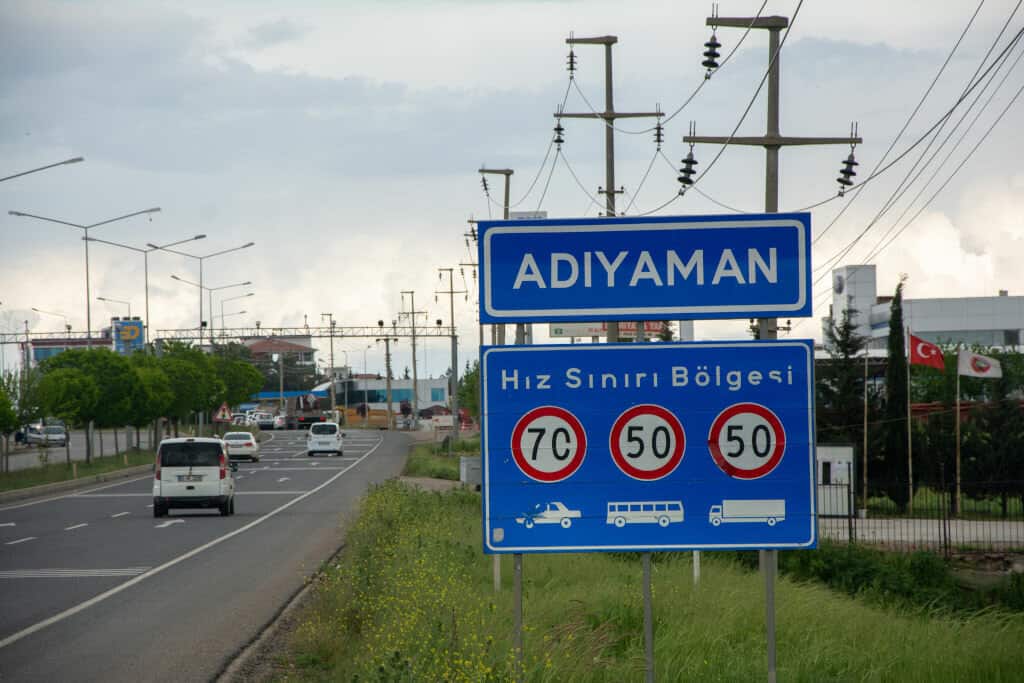 Adıyaman speed limits in Turkey