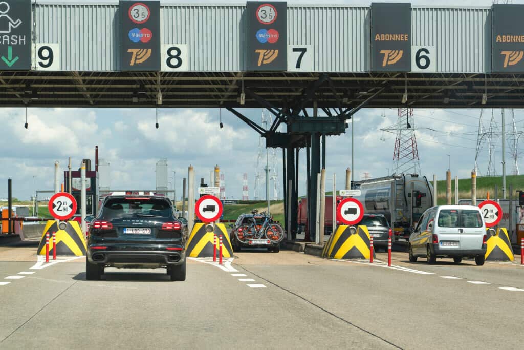 Belgium motorway toll station