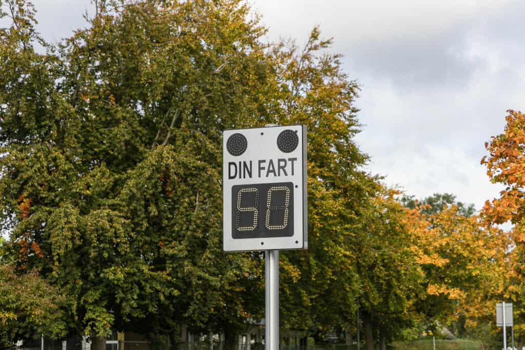 Copenhagen road speed sign