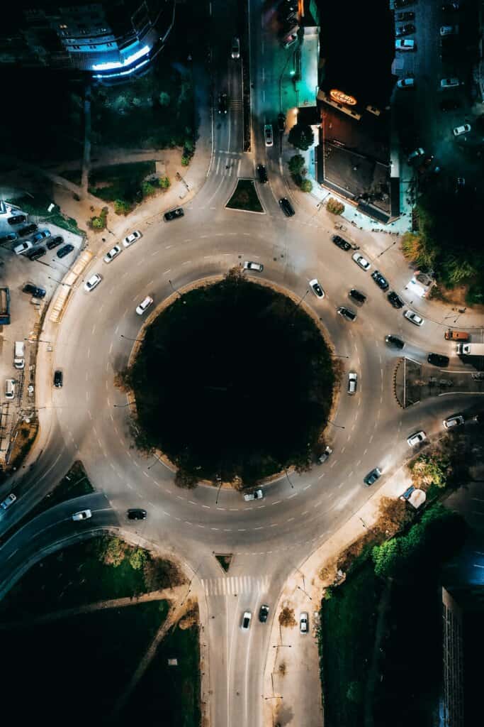 Czech Republic Roundabout From Above