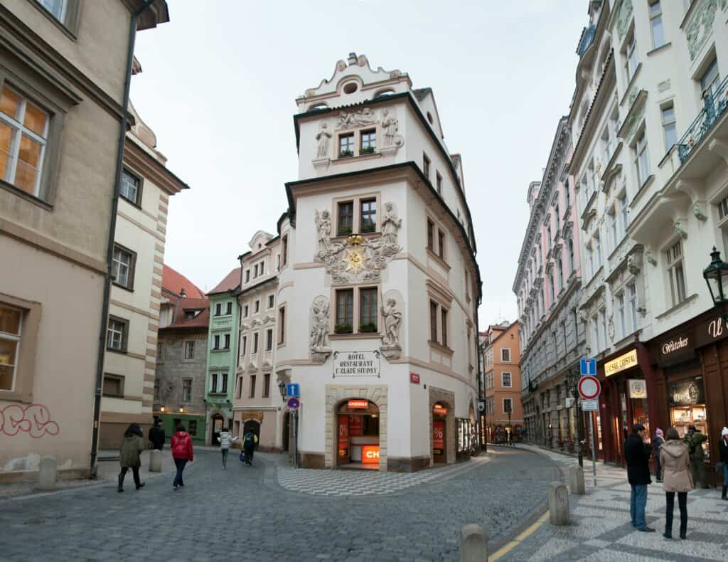 Narrow street in Prague