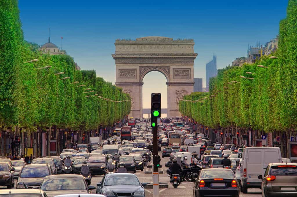 Paris city traffic