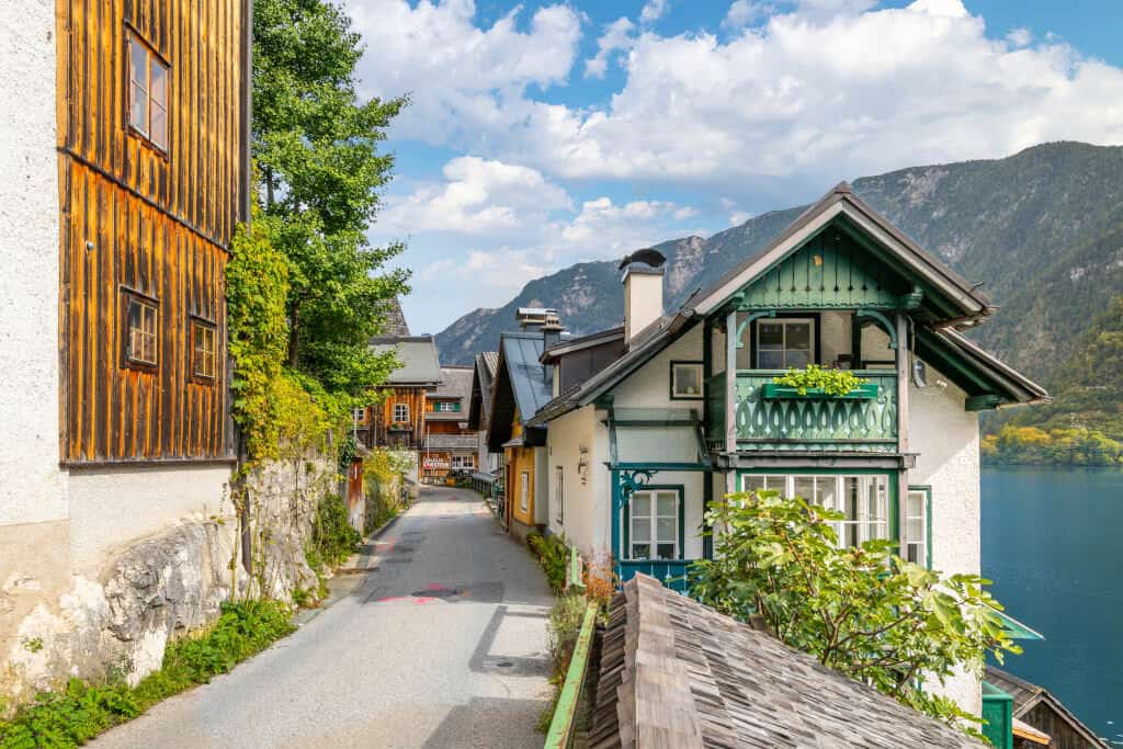 small village road in austria